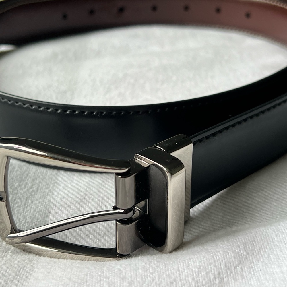 Large men’s belt reversible black and brown